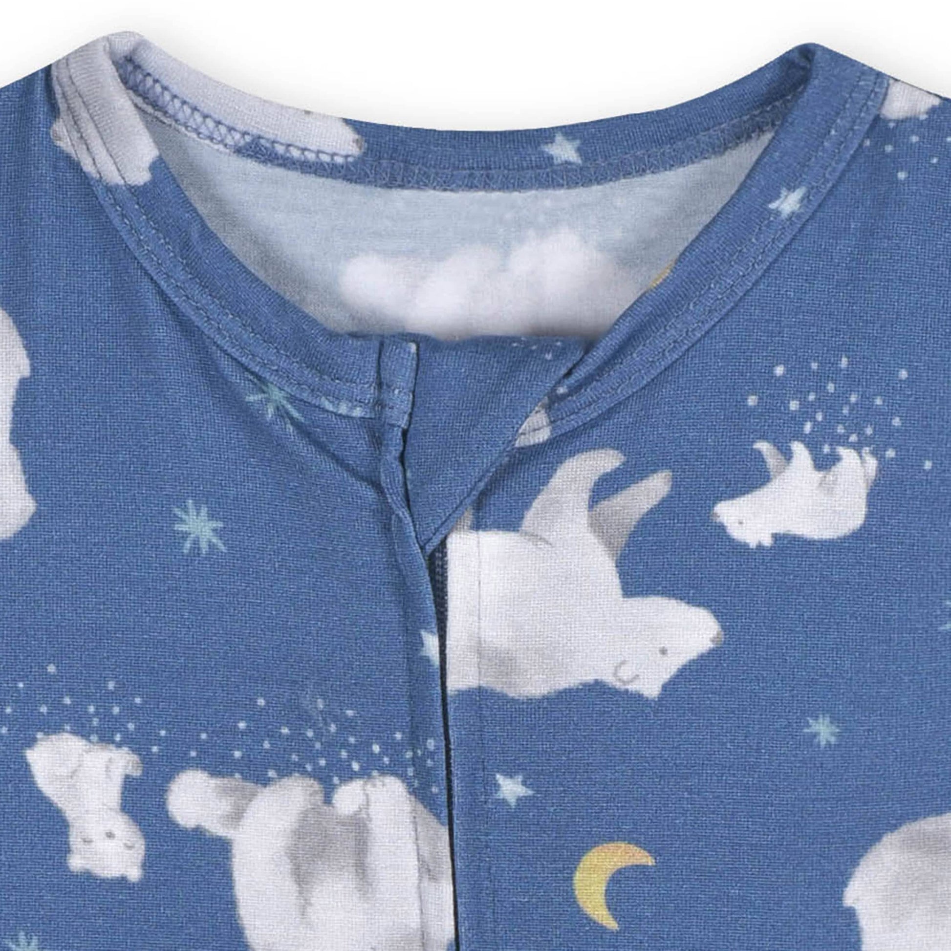 Baby Polar Bear Buttery-Soft Viscose Made from Eucalyptus Snug Fit Romper
