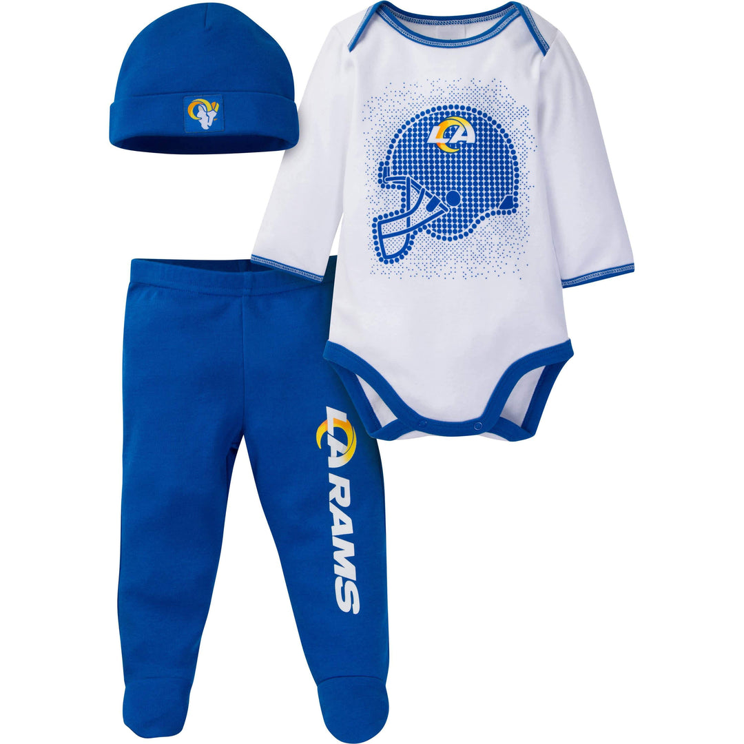 3-Piece Baby Boys Rams Bodysuit, Footed Pant, & Cap Set-Gerber Childrenswear