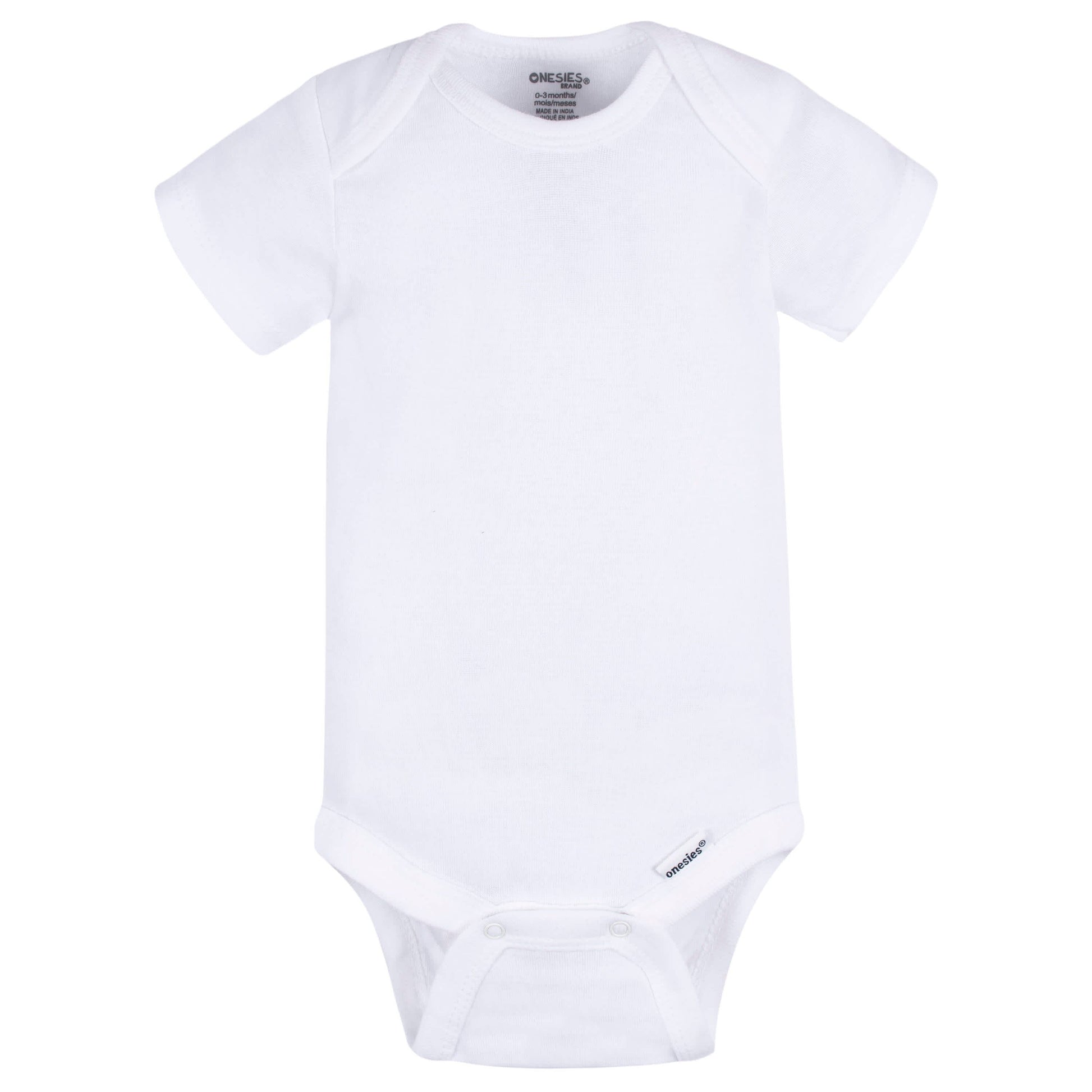 2-Pack Baby Neutral White Short Sleeve Onesies® Bodysuits