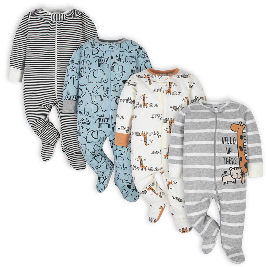 Gerber® 4-Pack Baby Boys Jungle Sleep N' Plays-Gerber Childrenswear