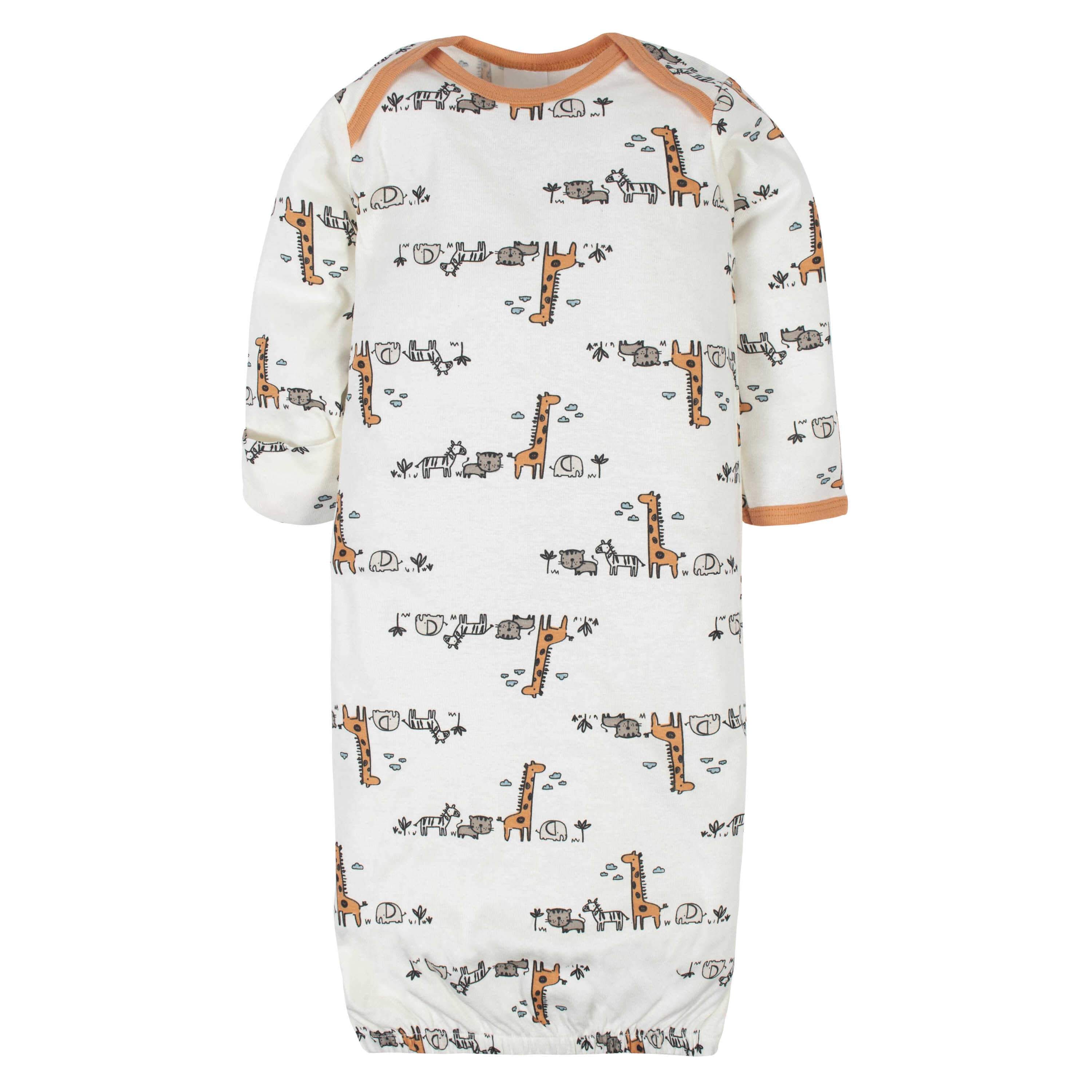 Gerber® 4-Pack Baby Boys Jungle Gowns-Gerber Childrenswear