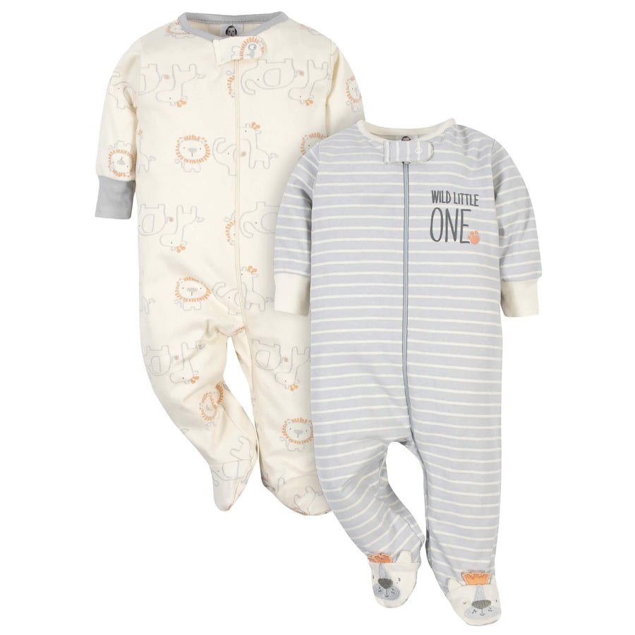 Organic 2-Pack Baby Boys Safari Sleep 'N Plays-Gerber Childrenswear