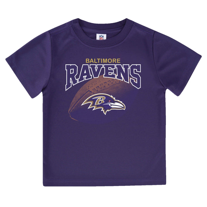 Baltimore Ravens 3-Pack Boys Short Sleeve Tee Shirts-Gerber Childrenswear