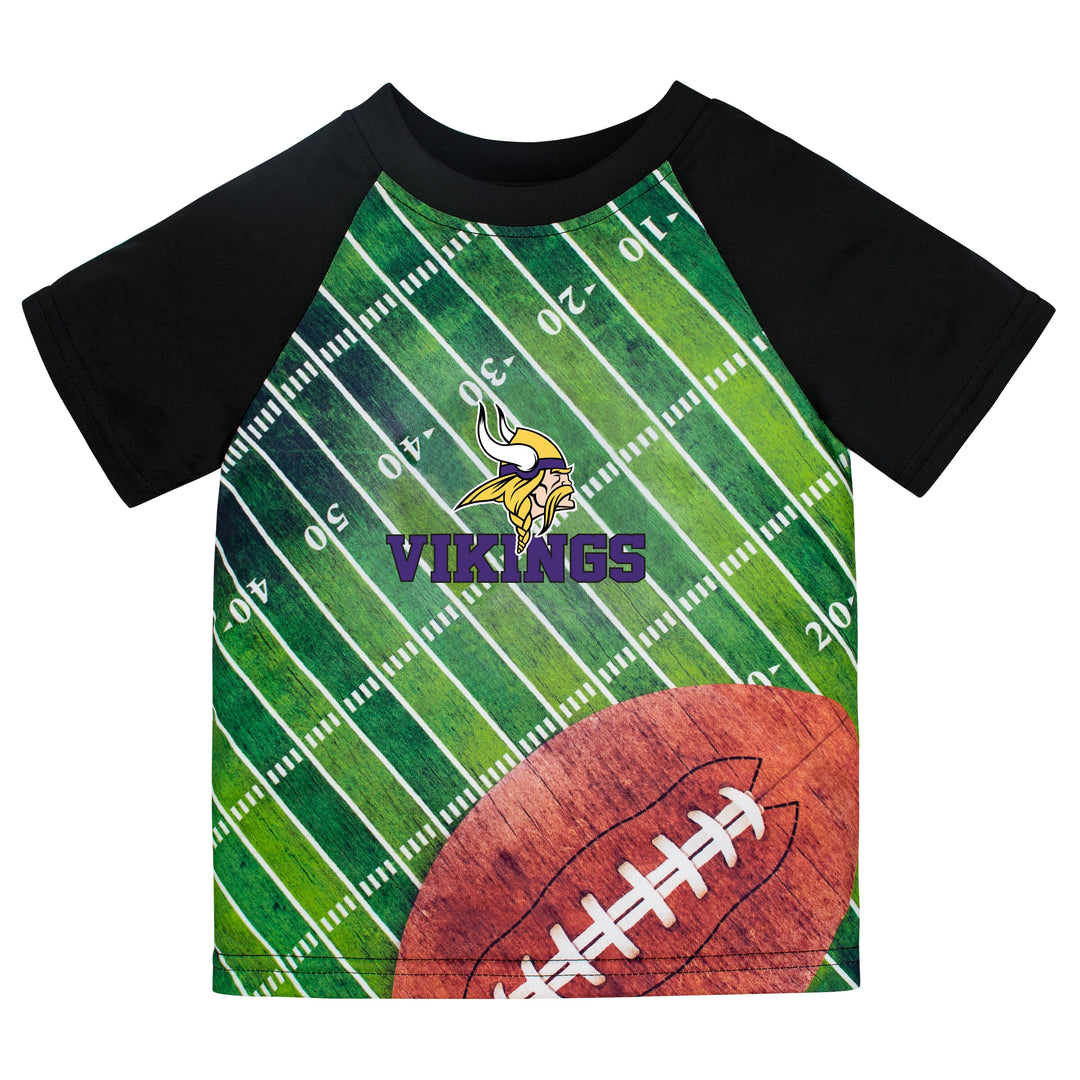 Minnesota Vikings Boys Short Sleeve Tee Shirt-Gerber Childrenswear