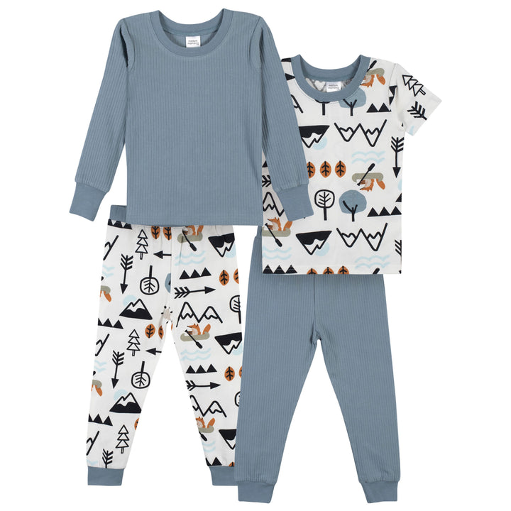 4-Piece Infant & Toddler Boys Outdoor Snug Fit Pajamas