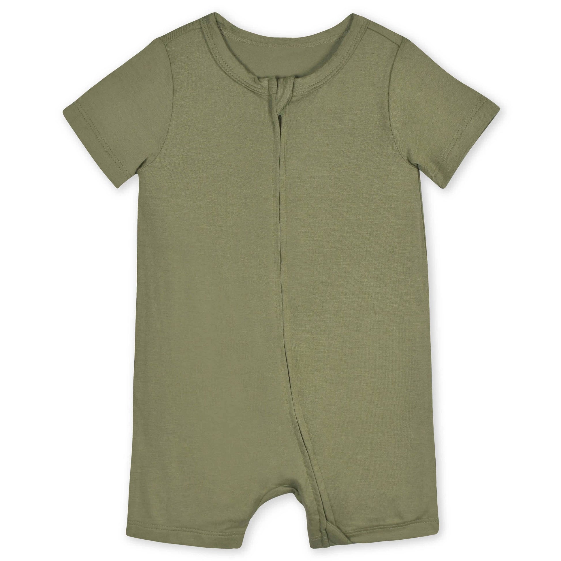 Baby Olive Buttery-Soft Viscose Made from Eucalyptus Snug Fit Romper