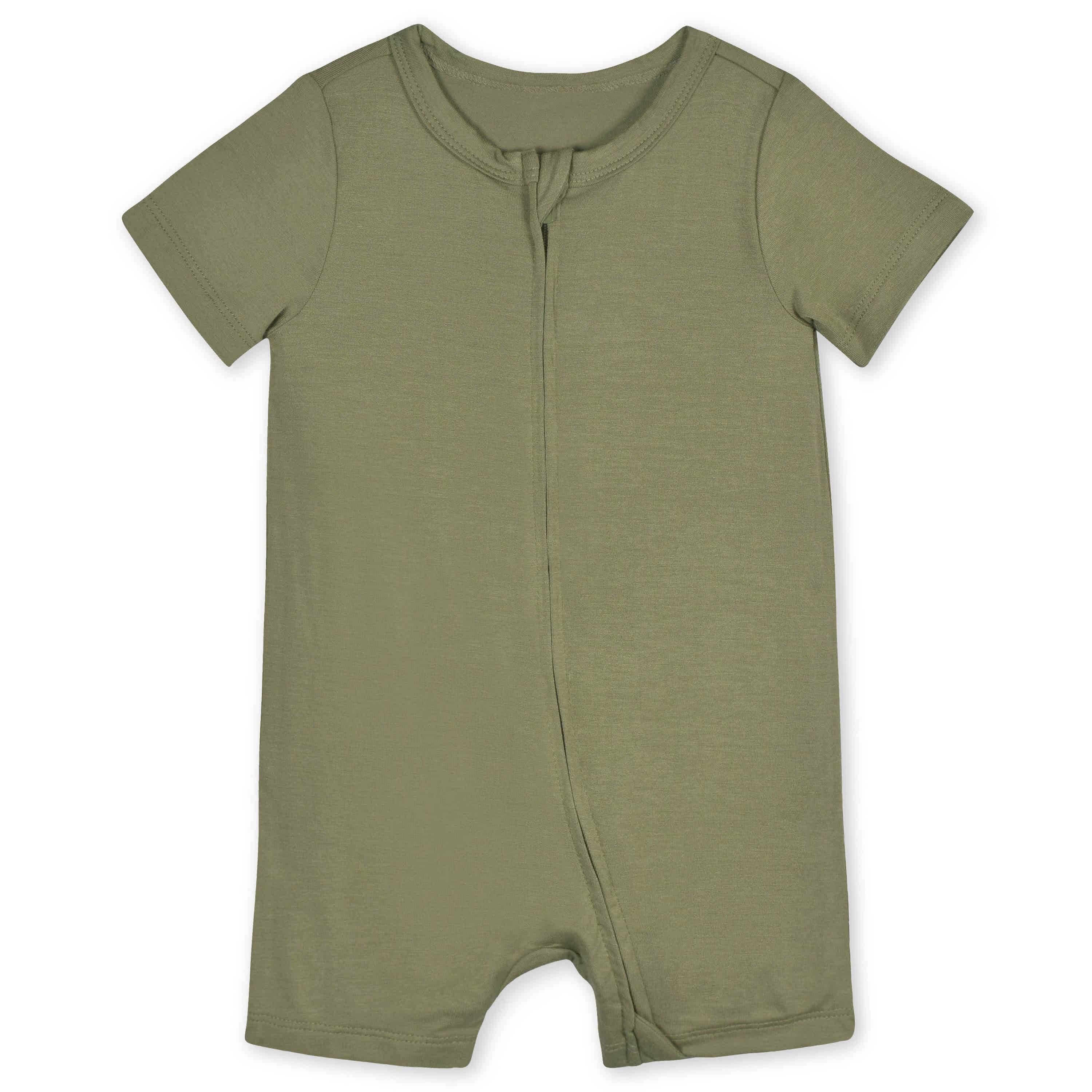 Baby Olive Buttery-Soft Viscose Made from Eucalyptus Snug Fit Romper