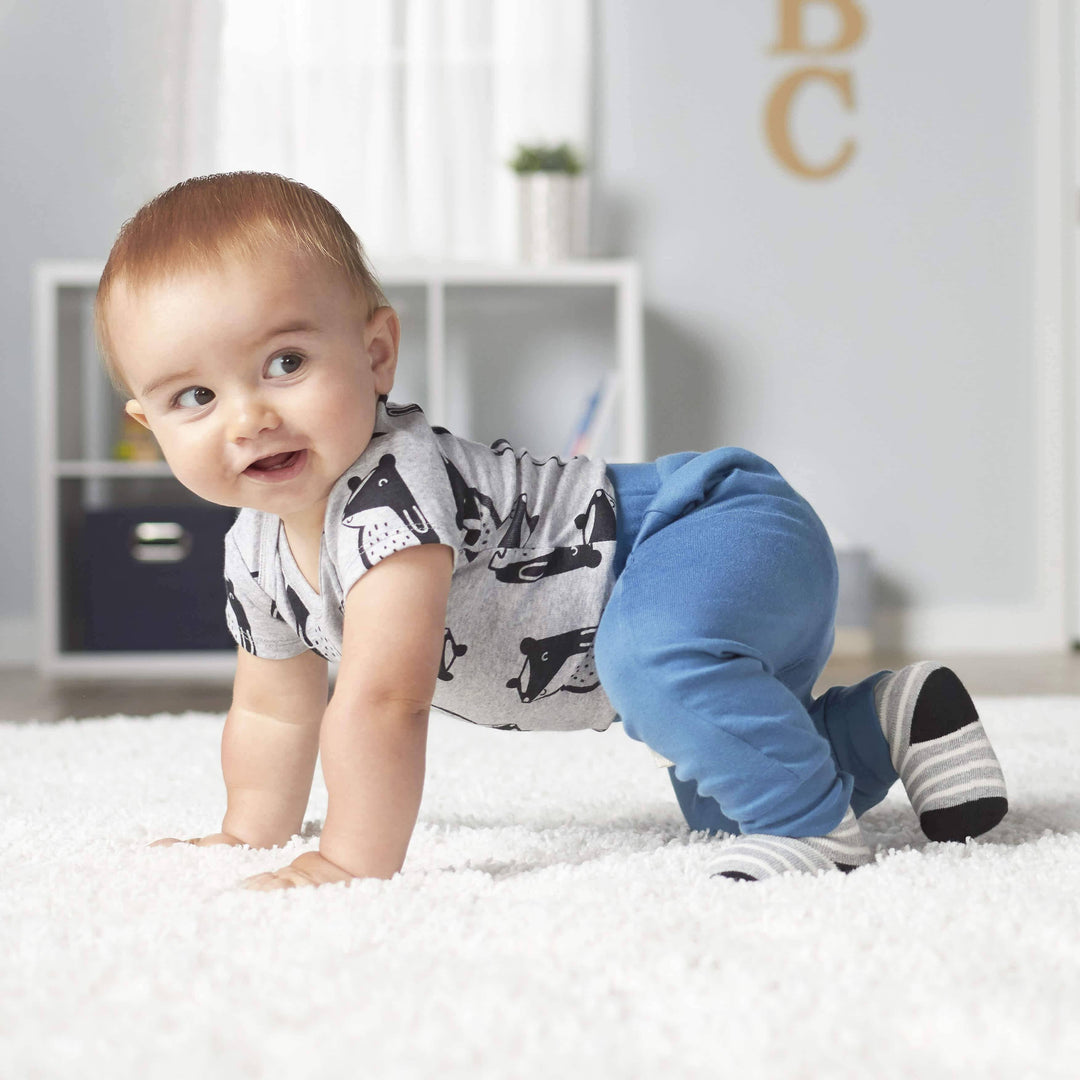 2-Pack Baby Boys Comfy Stretch Blue & Black Pants – Gerber Childrenswear
