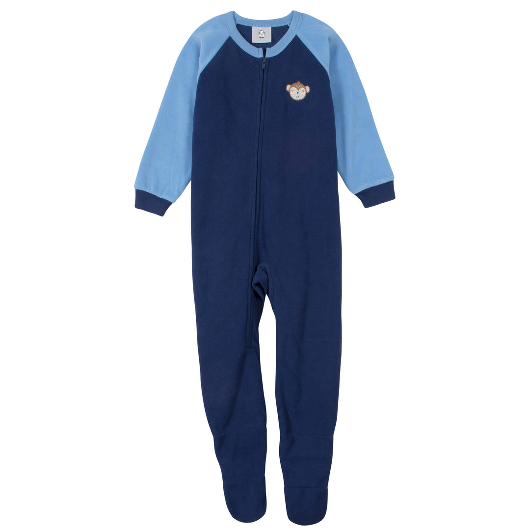 Gerber® 4-Pack Toddler Boys Monkeys & Foxes Fleece Pajamas-Gerber Childrenswear