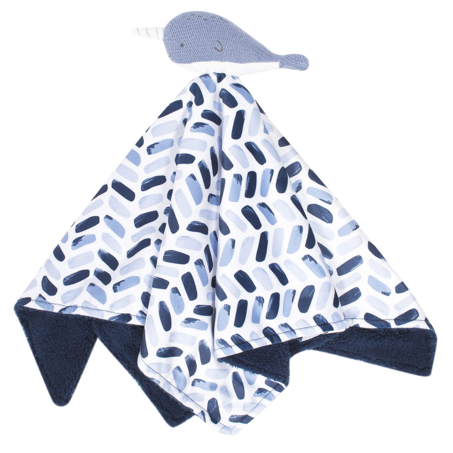 Blue Narwhal Extra-Large Security Blanket-Gerber Childrenswear
