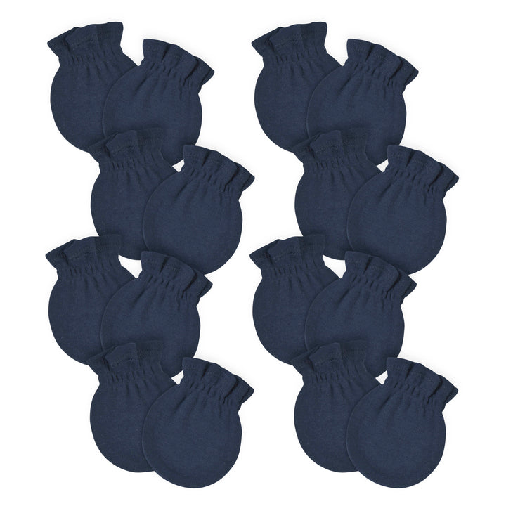 8-Pack Baby Neutral Navy No Scratch Mittens-Gerber Childrenswear