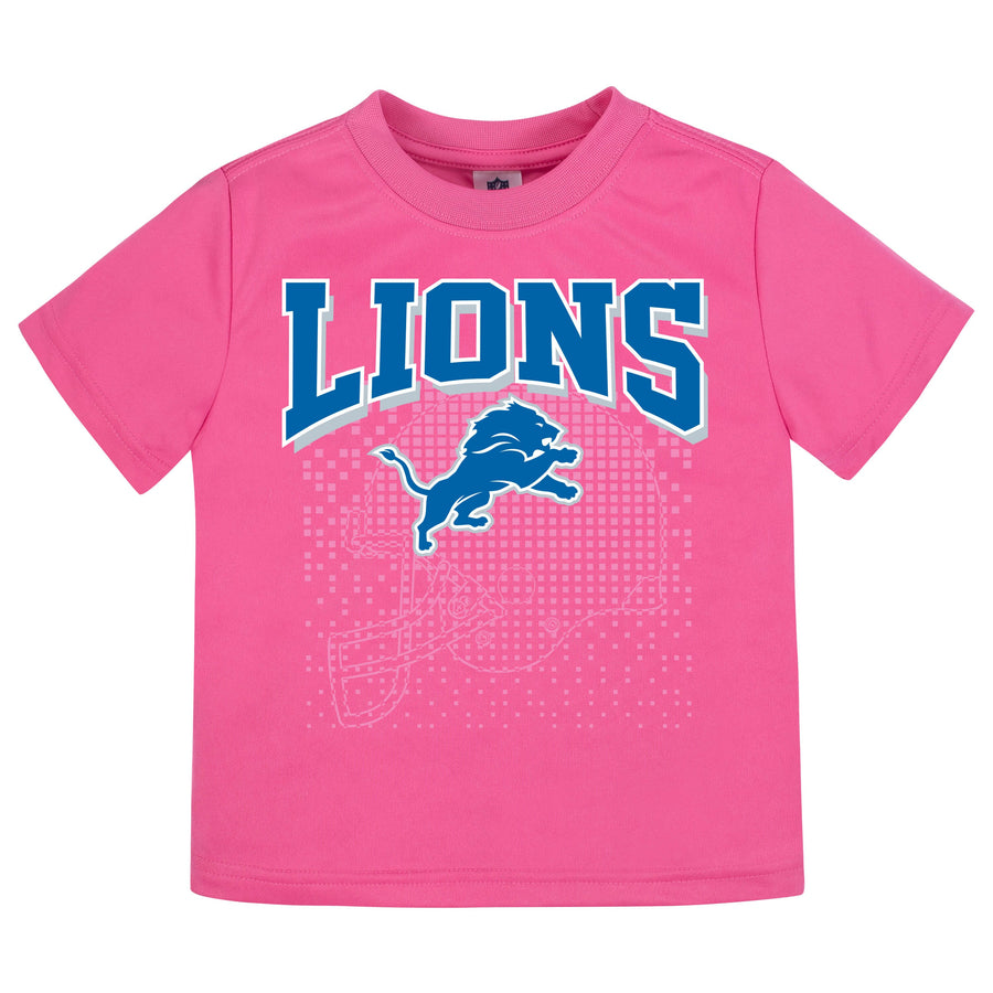Detroit Lions Girls Short Sleeve Tee Shirt-Gerber Childrenswear