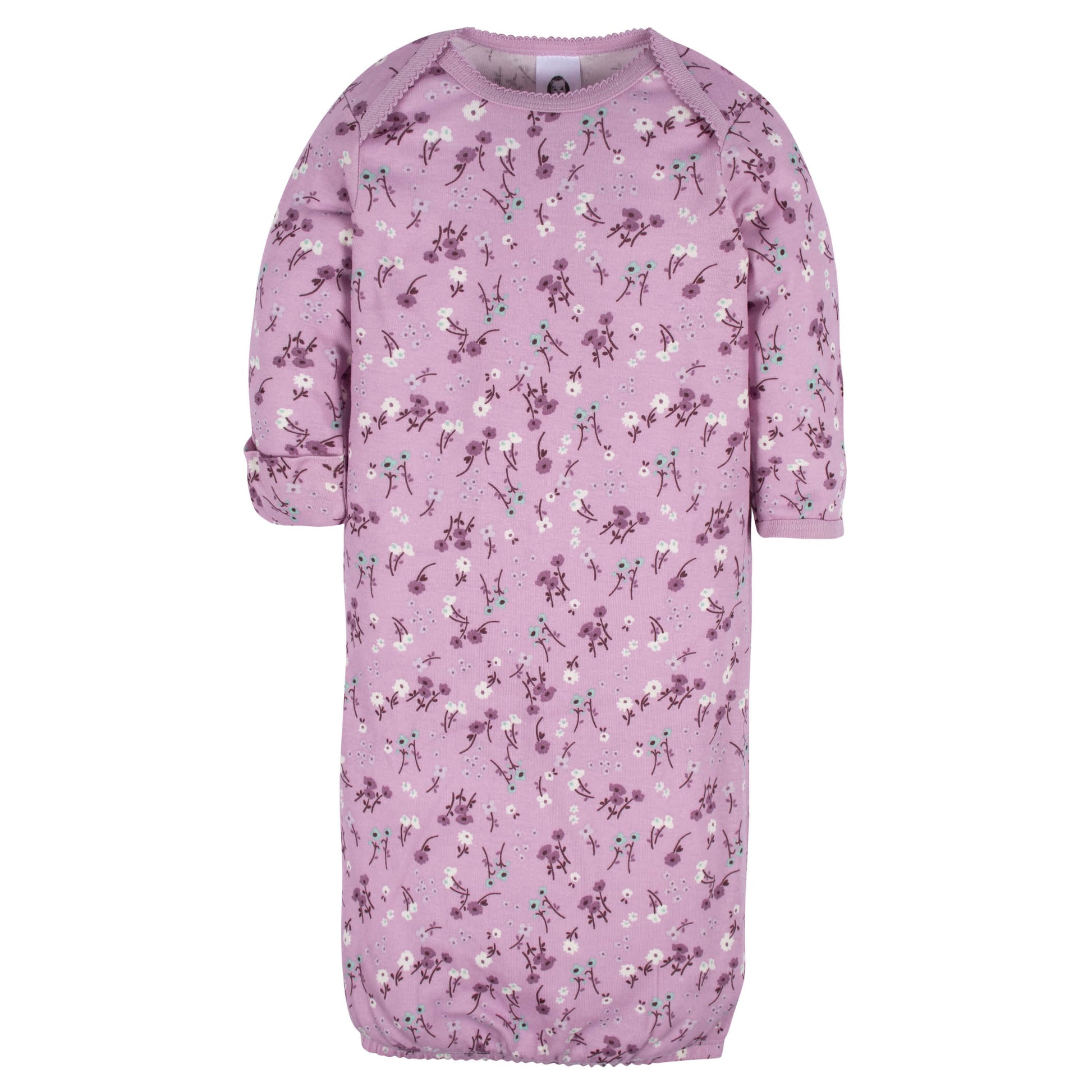 4-Pack Baby Girls Lavender Garden Gowns