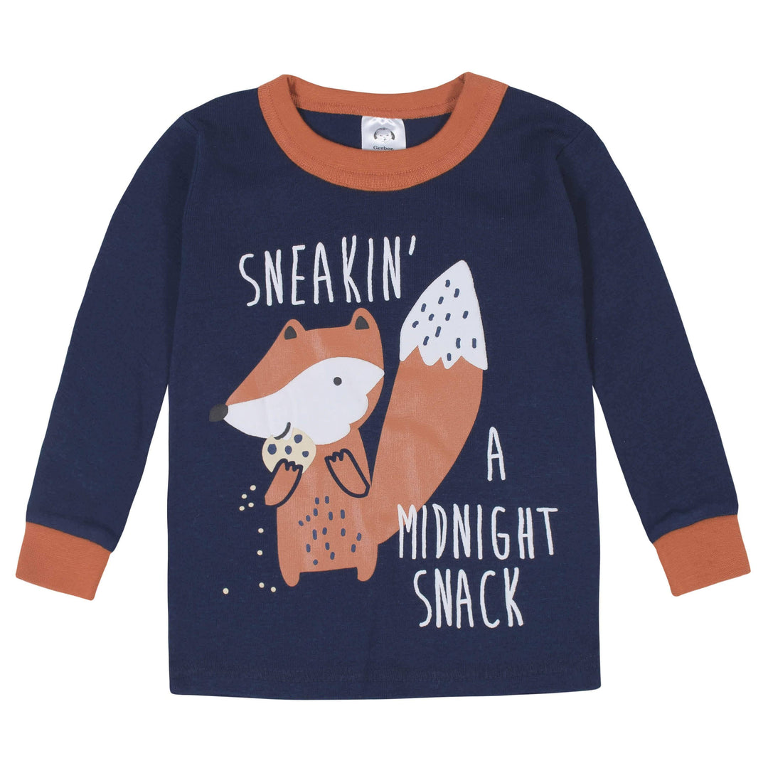 4-Piece Baby & Toddler Boys Fox Snug Fit Cotton Pajamas-Gerber Childrenswear