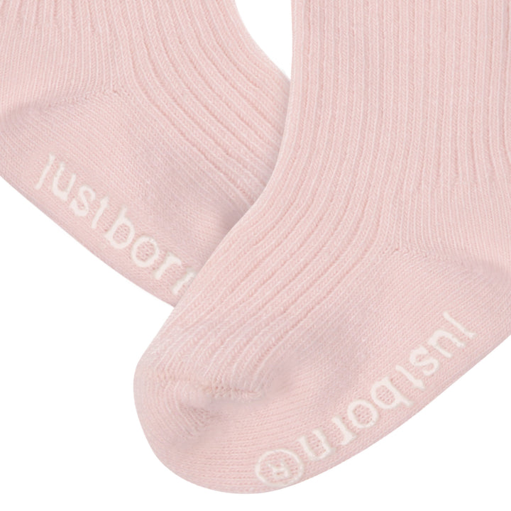 6-Pack Baby Girls Dusty Pink Socks