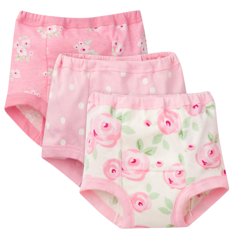 3-Pack Toddler Girls Floral Training Pants