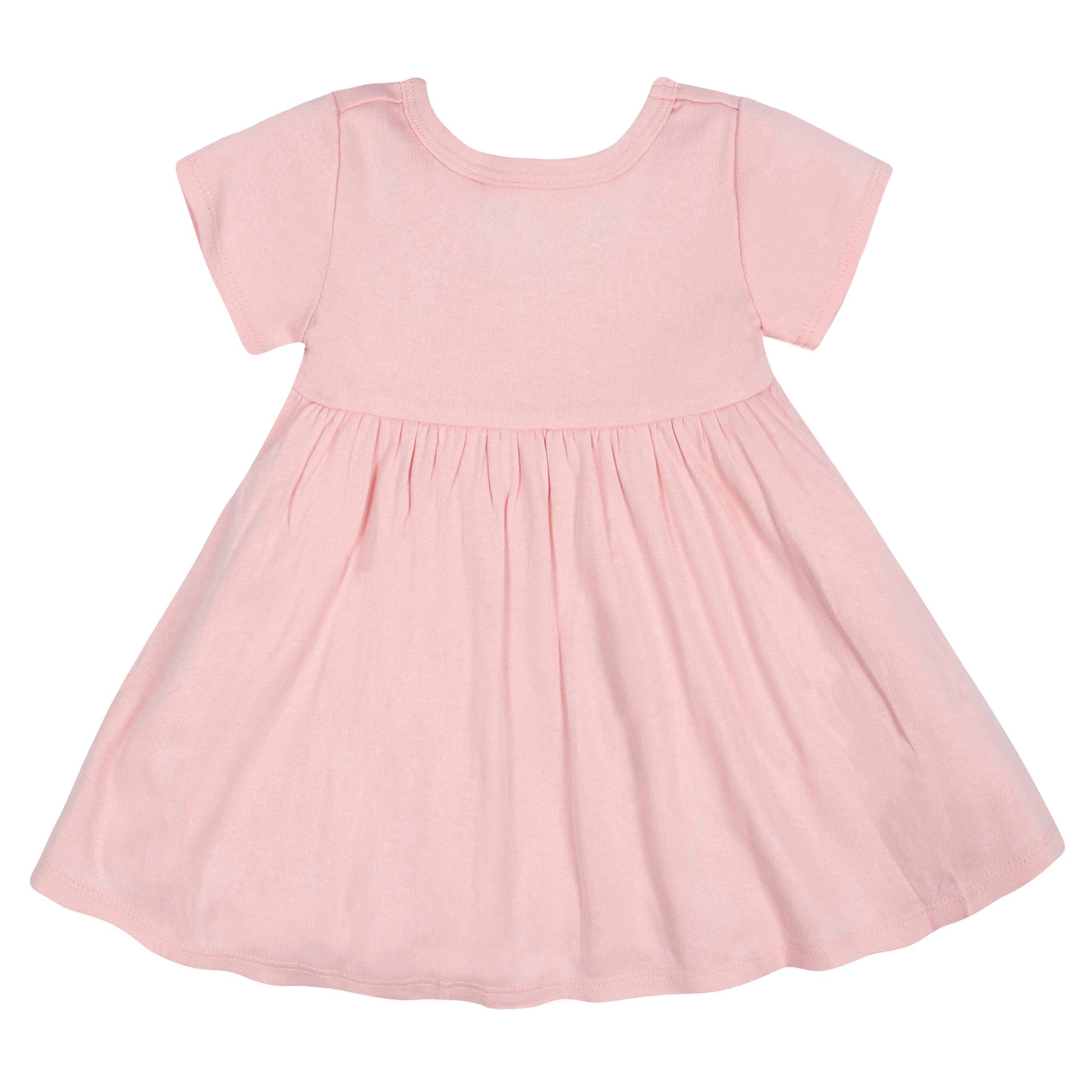 2-Pack Baby Girls Pink Floral Short Sleeve Dresses-Gerber Childrenswear