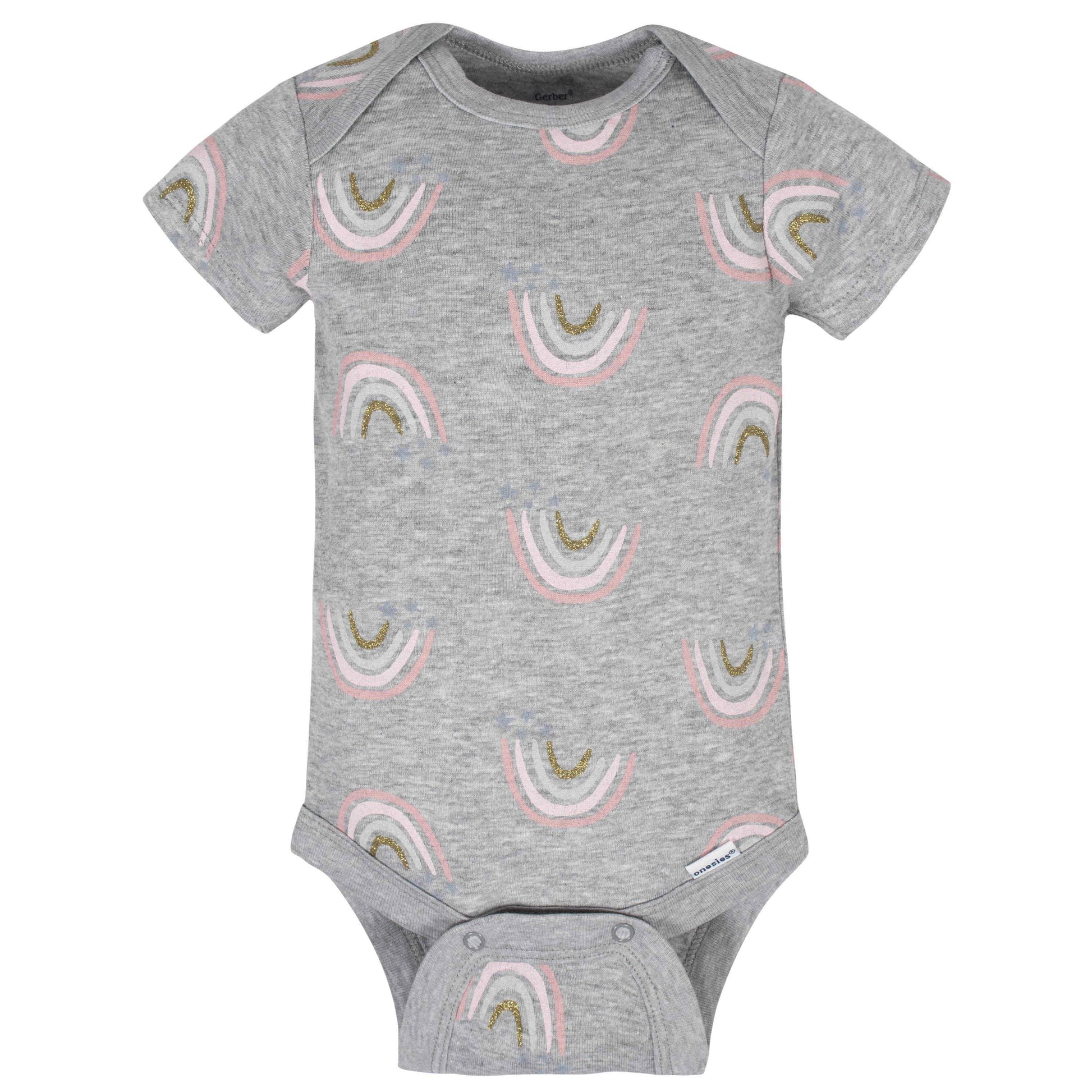 8-Pack Baby Girls Bear Short Sleeve Onesies® Bodysuits-Gerber Childrenswear