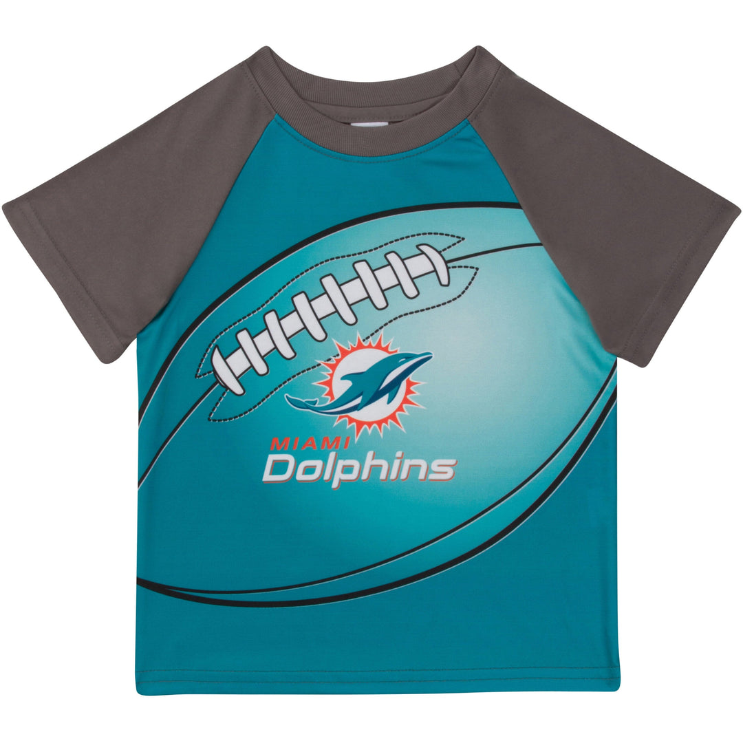 Miami Dolphins Boys Short Sleeve Tee Shirt-Gerber Childrenswear