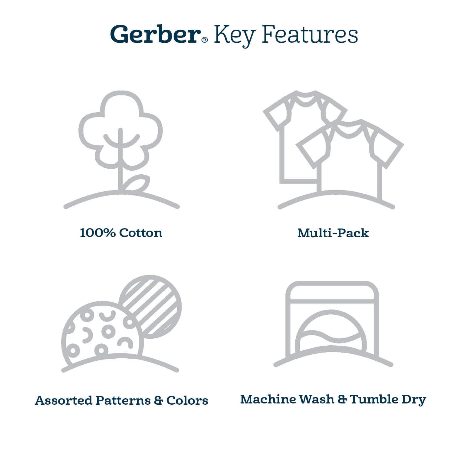 2-Pack Baby & Toddler Girls Unicorns Snug Fit Footed Cotton Pajamas-Gerber Childrenswear