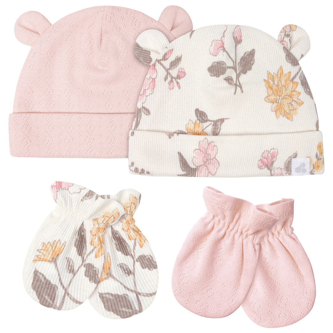 7-Piece Baby Girls Vintage Floral Welcome Little One Gift Set