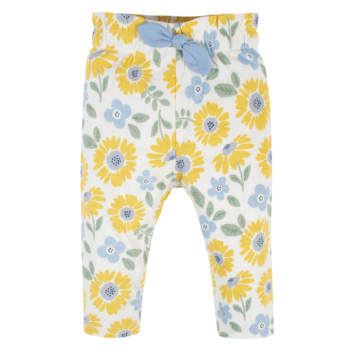 3-Piece Baby Girls Sunny Garden Onesies® Bodysuit, Pants & Headband Set-Gerber Childrenswear