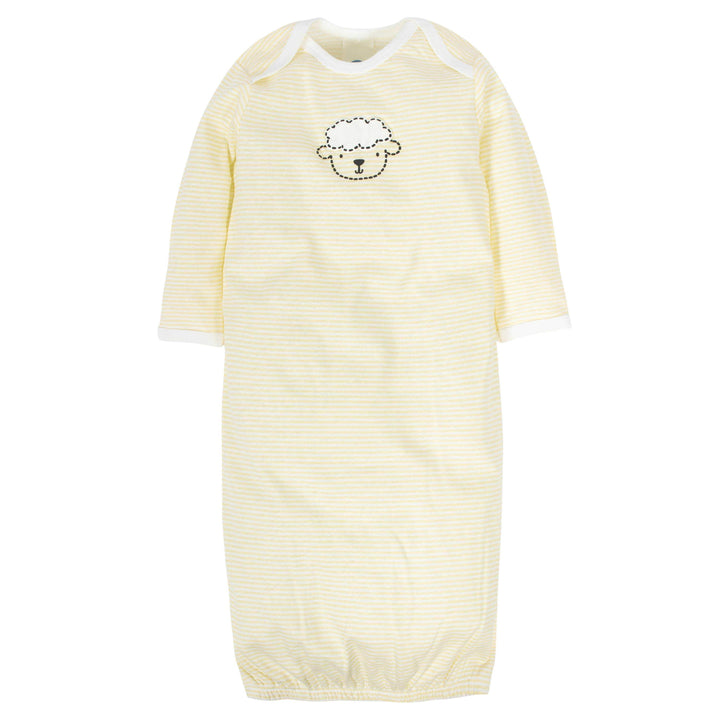 4-Pack Baby Neutral Sheep Gowns