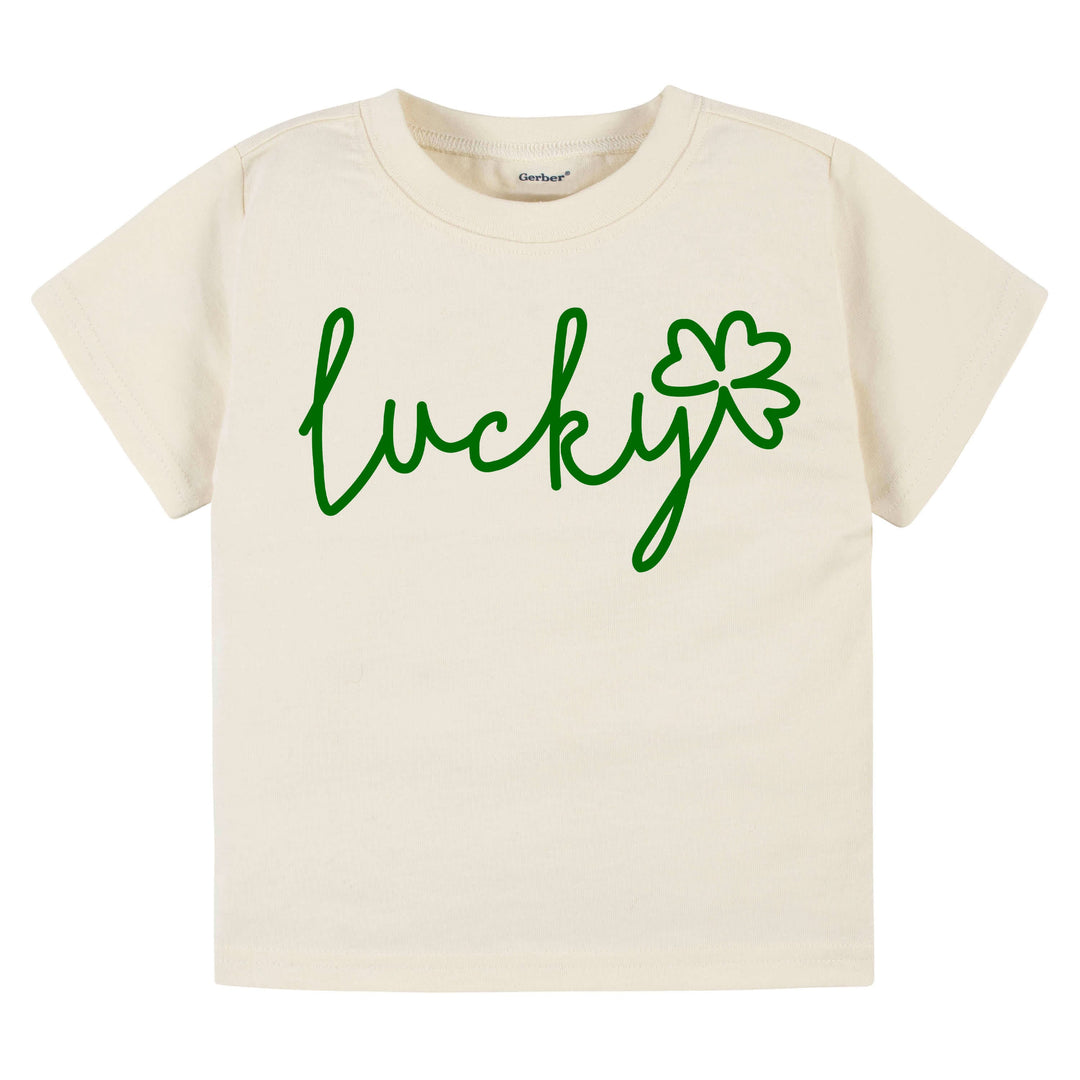 Infant & Toddler Neutral "Lucky" Short Sleeve Tee-Gerber Childrenswear