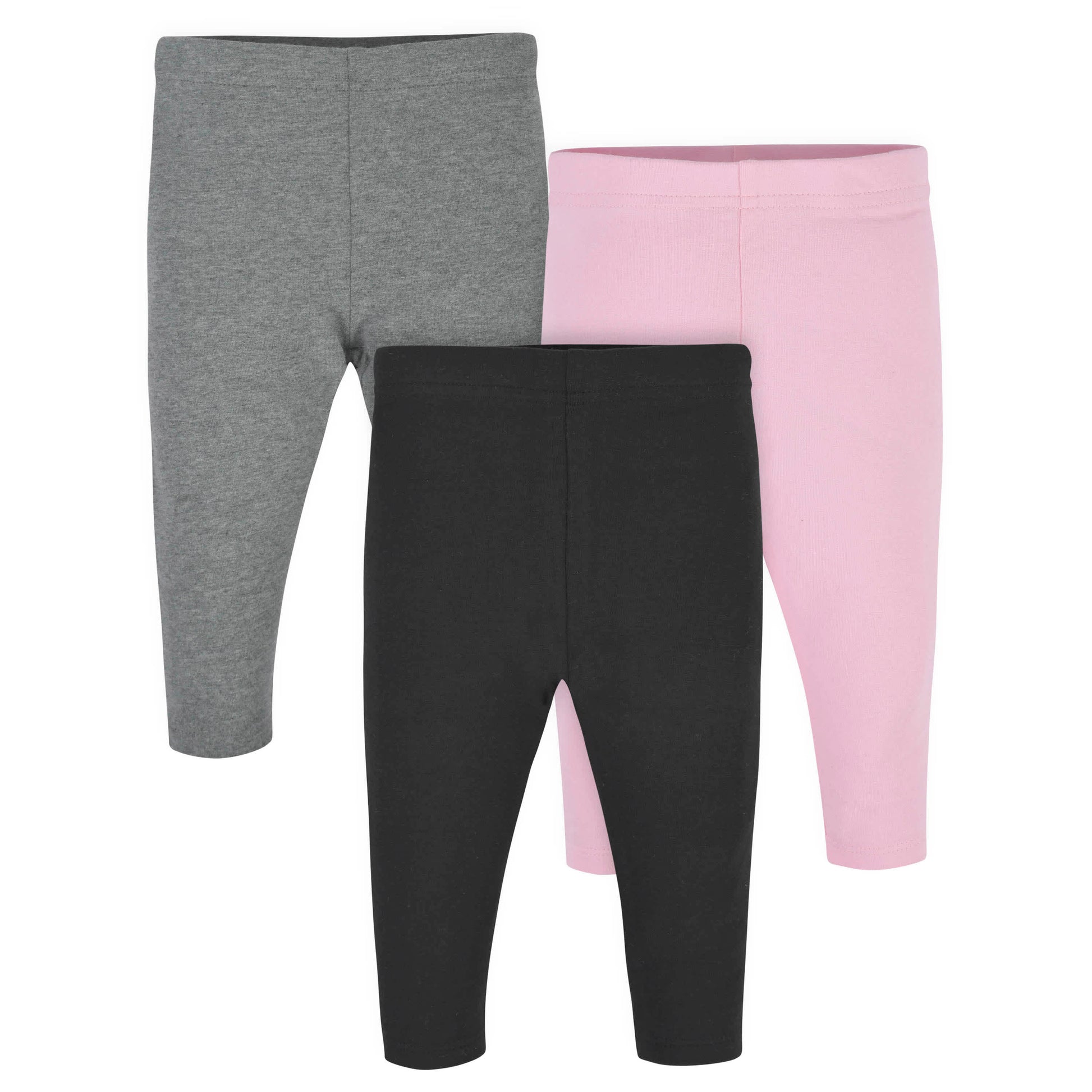 3-Pack Baby & Toddler Girls Pink & Black Premium Leggings-Gerber Childrenswear