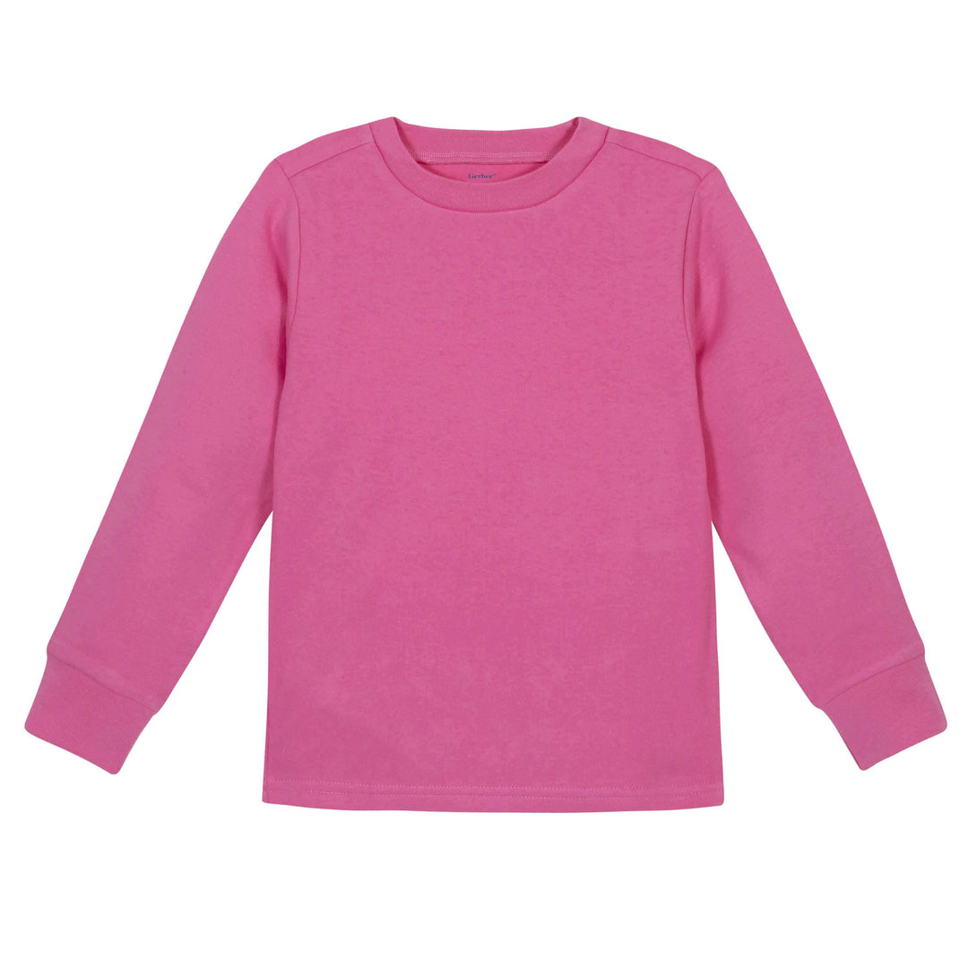 Gerber® Premium Long Sleeve Tee Shirt - Hot Pink-Gerber Childrenswear
