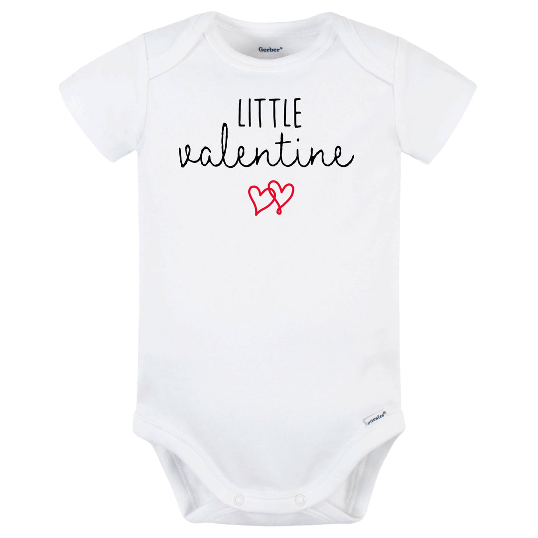 Baby Girls "Little Valentine" Short Sleeve Onesies® Bodysuit-Gerber Childrenswear