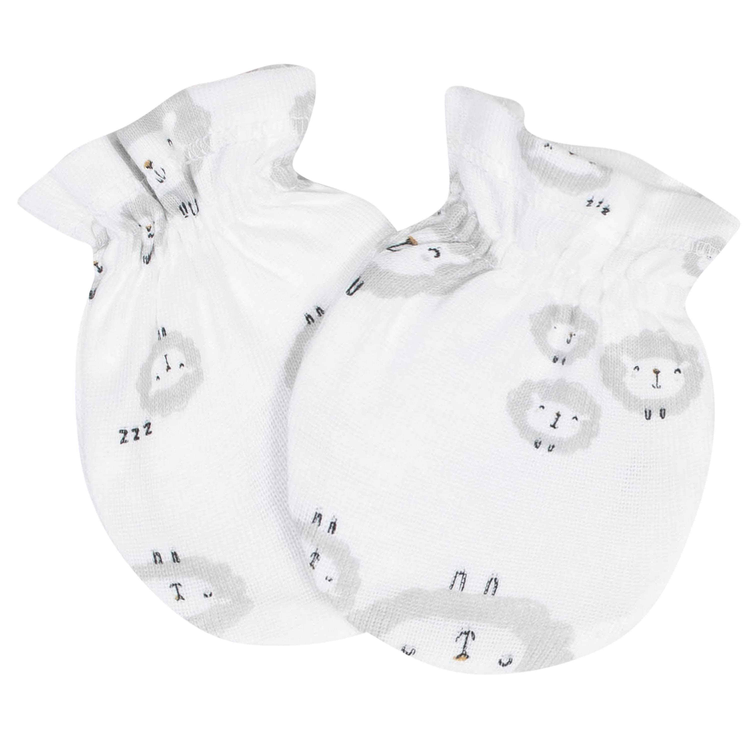 Gerber® 4-Pack Baby Unisex Lamb No Scratch Mittens Set-Gerber Childrenswear