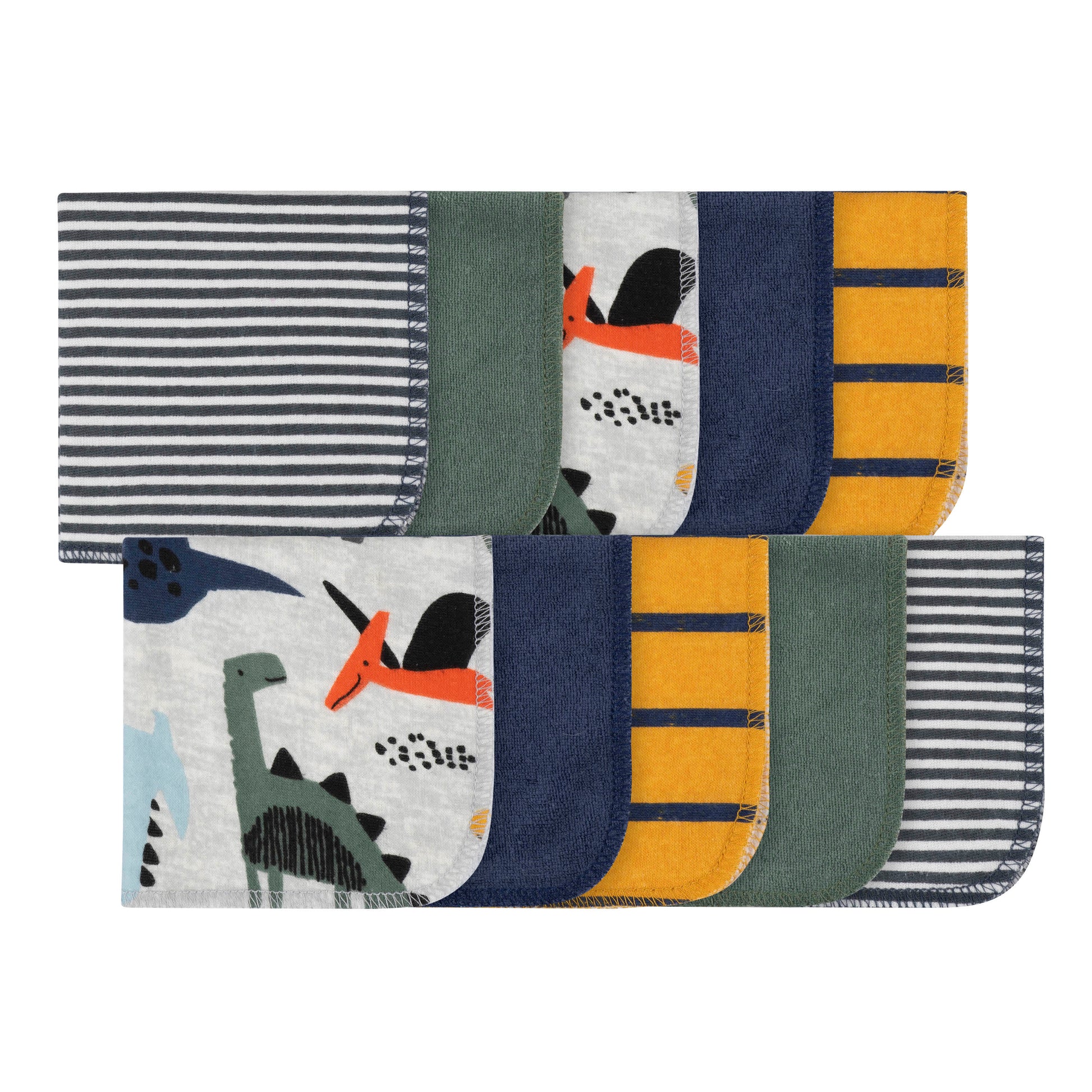 10-Pack Boys Dino Washcloths-Gerber Childrenswear