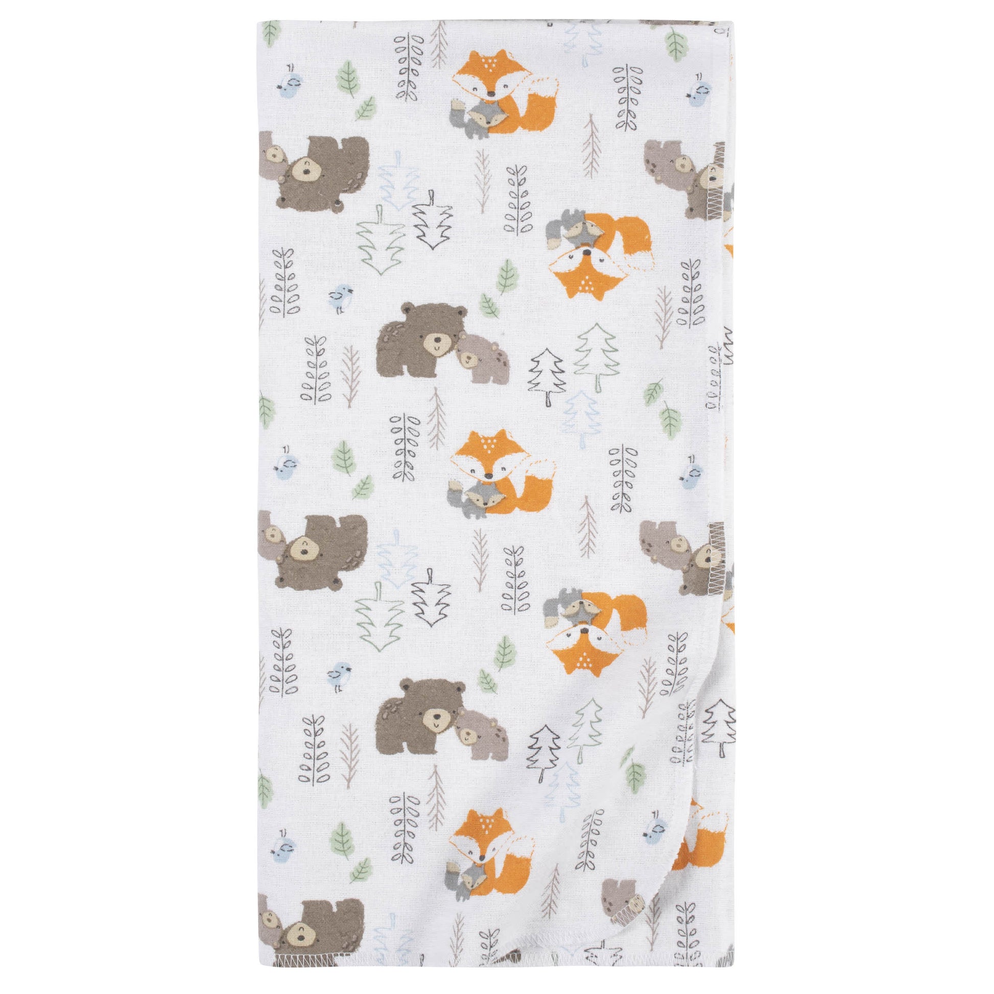 5-Pack Baby Boys Woodland Flannel Receiving Blankets-Gerber Childrenswear