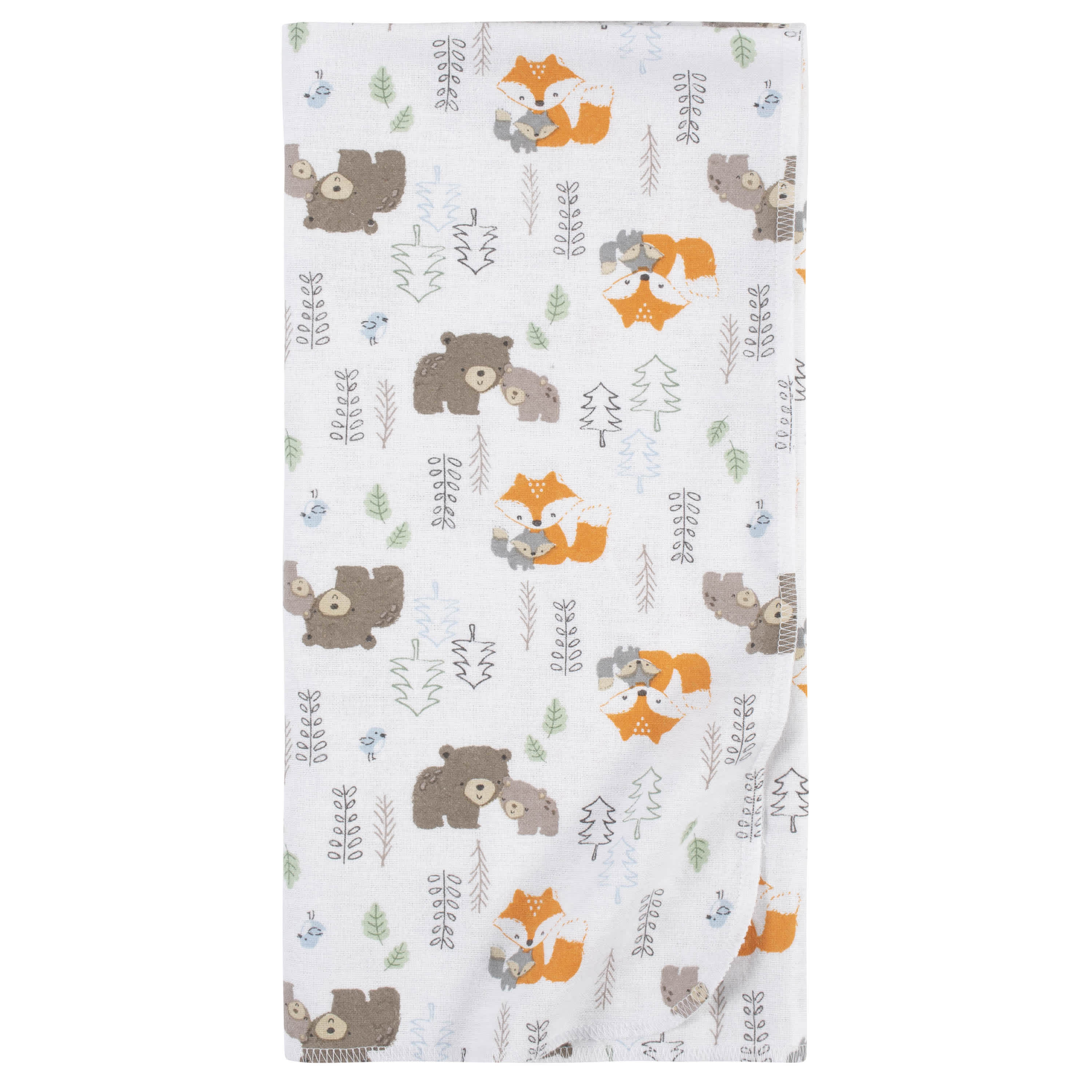 5-Pack Baby Boys Woodland Flannel Receiving Blankets-Gerber Childrenswear