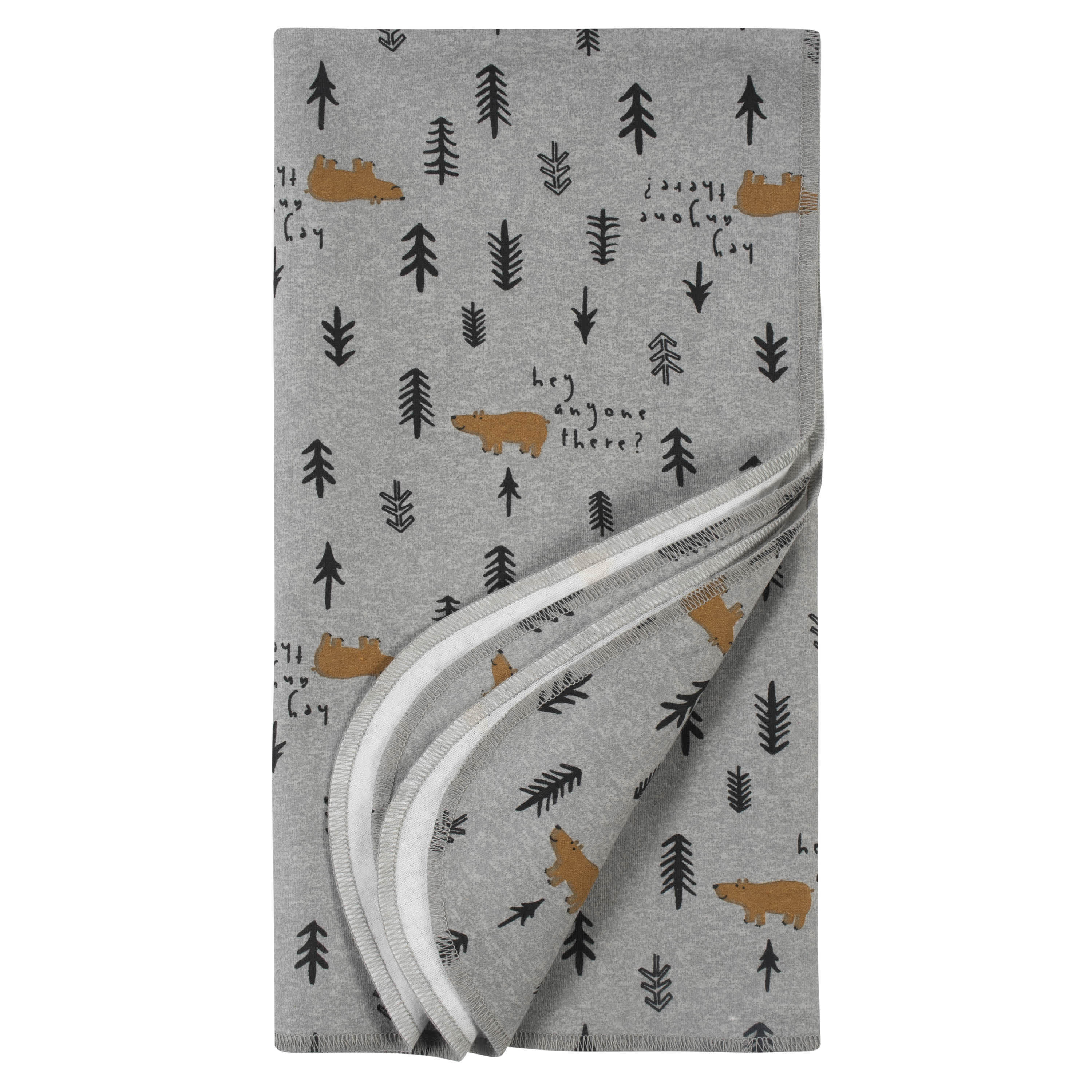 4-Pack Boys Bear Flannel Receiving Blankets-Gerber Childrenswear
