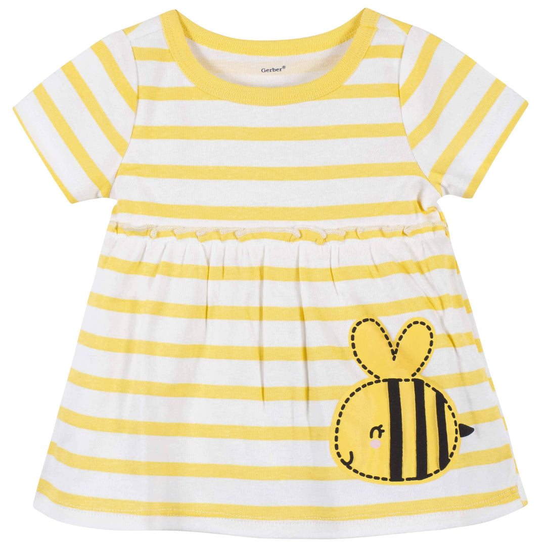3-Piece Toddler Girls Bee Garden Dress Set, 5T – Gerber Childrenswear