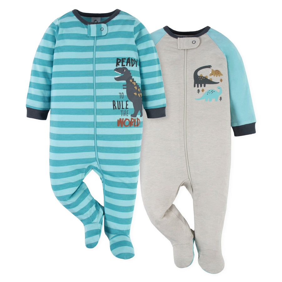 2-Pack Baby Boys Dino Blues Sleep 'N Plays-Gerber Childrenswear
