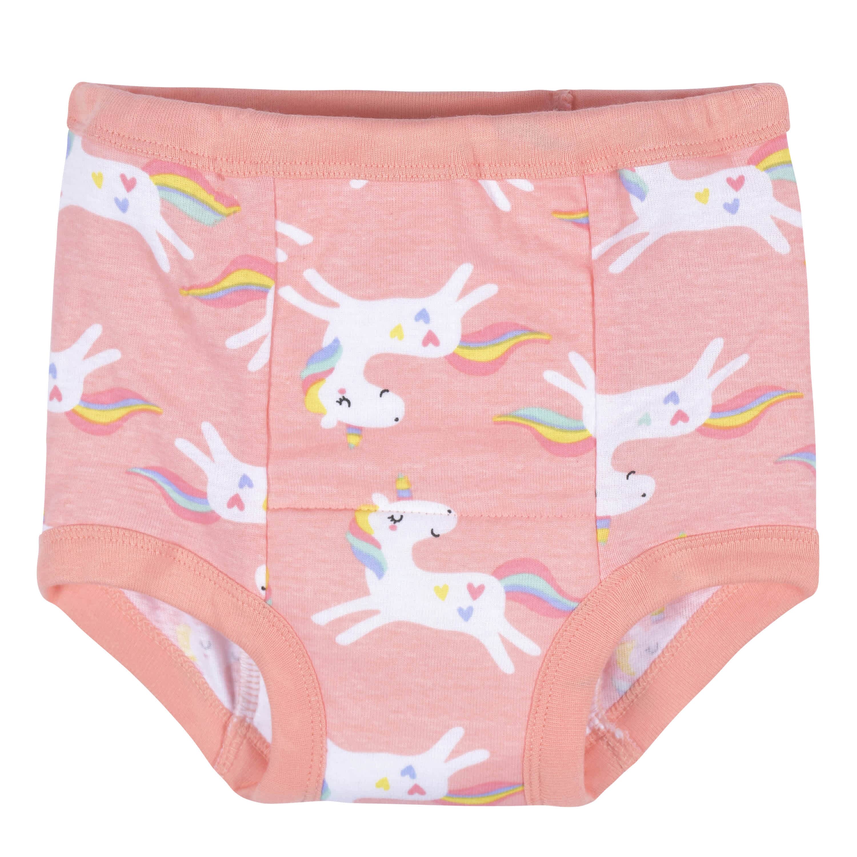 4-Pack Toddler Girls Unicorns & Dots Training Pants