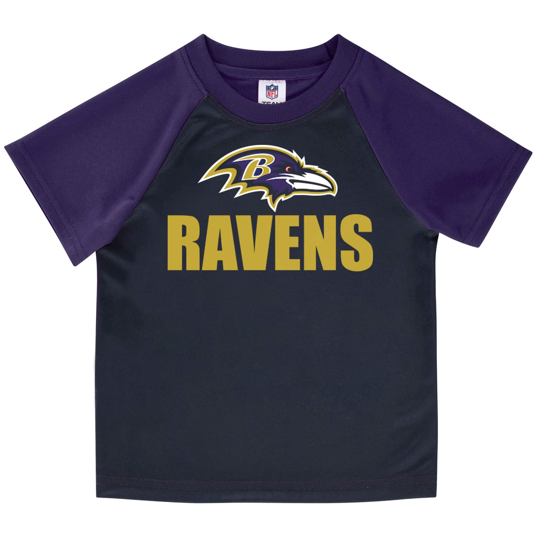Baltimore Ravens Toddler Boys Short Sleeve Tee Shirt-Gerber Childrenswear