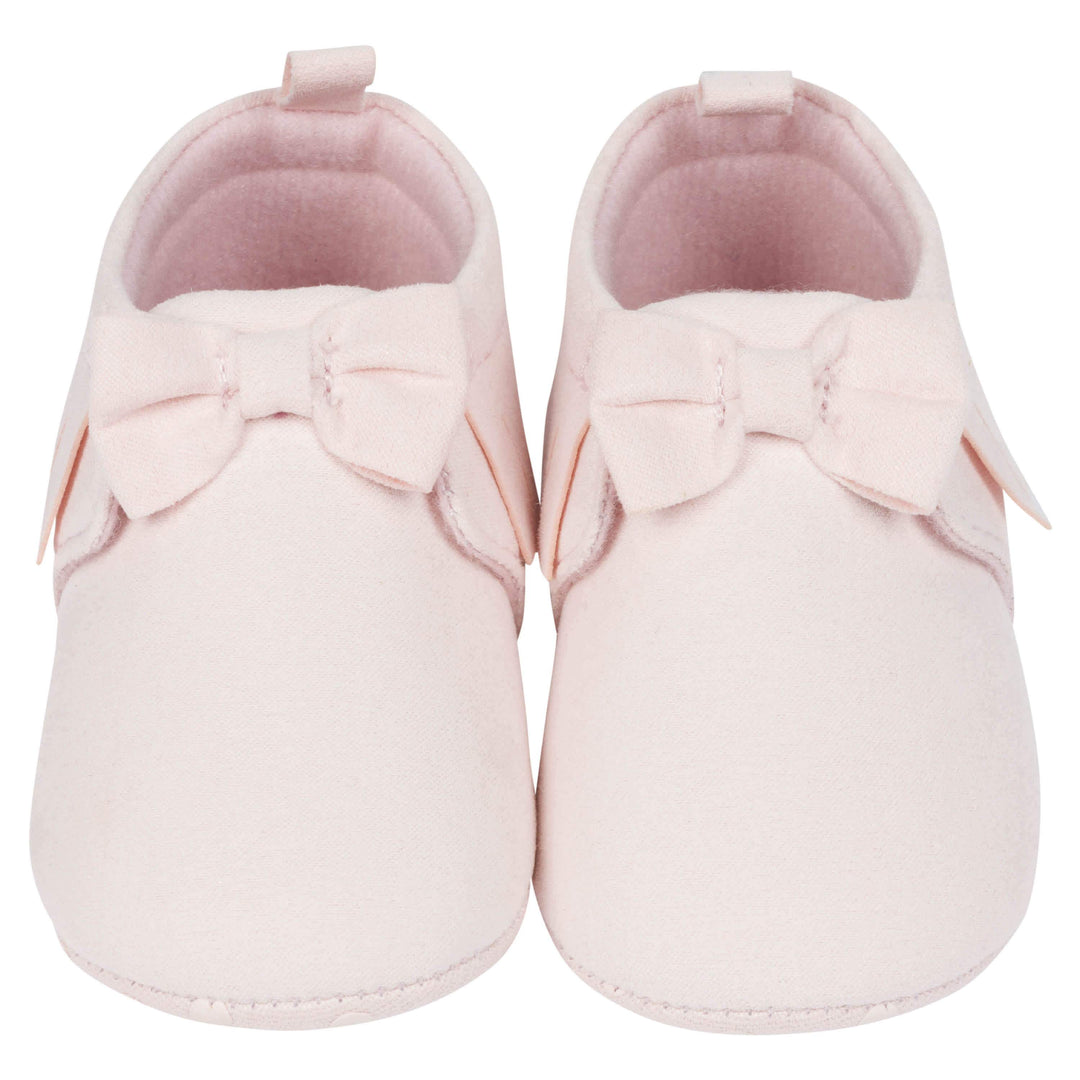 Baby Girls Pink Fringe Faux Suede Shoes-Gerber Childrenswear