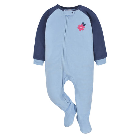 Infant Girls Floral Fleece Pajamas