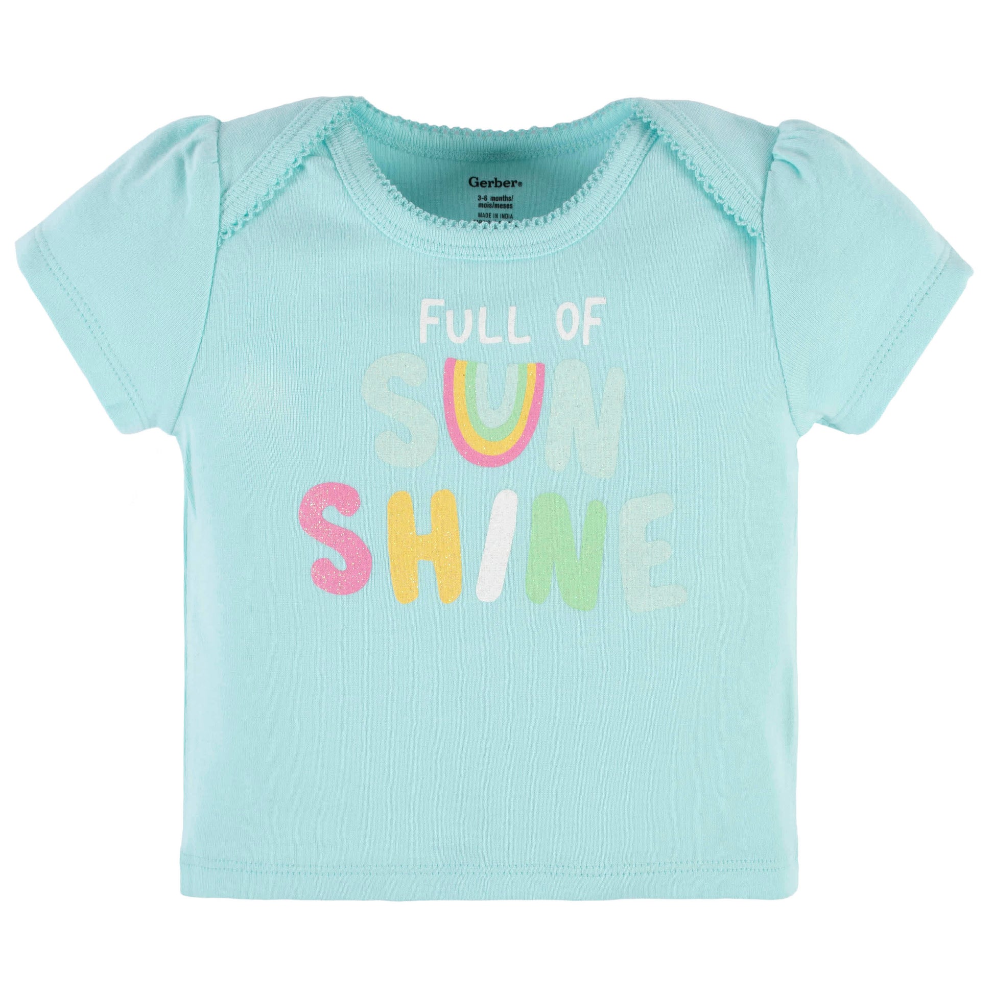 4-Piece Baby Girls Dots Of Rainbows Onesies® Bodysuit, Tee, Skort & Pant Set-Gerber Childrenswear