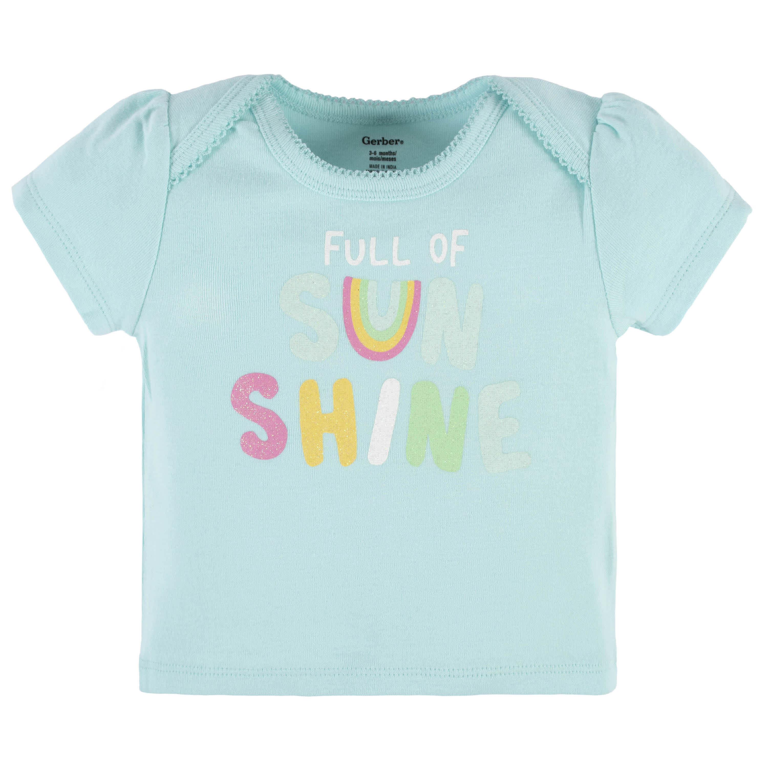 4-Piece Baby Girls Dots Of Rainbows Onesies® Bodysuit, Tee, Skort & Pant Set-Gerber Childrenswear