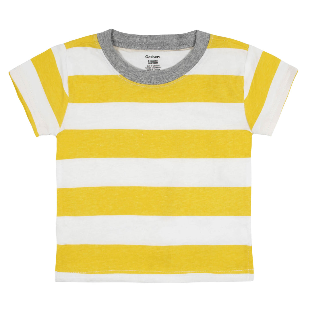 3-Pack Baby & Toddler Boys Neat Neutrals Short Sleeve Pocket Tees-Gerber Childrenswear