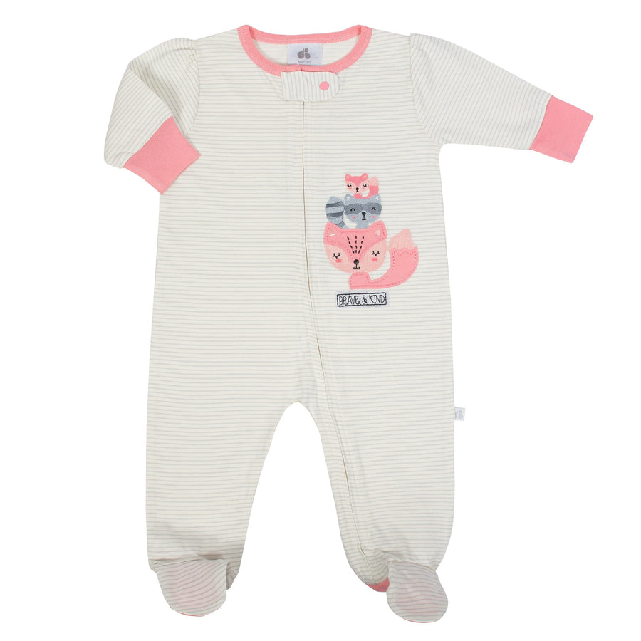 Baby Girl Organic Fox Sleep N' Play-Gerber Childrenswear