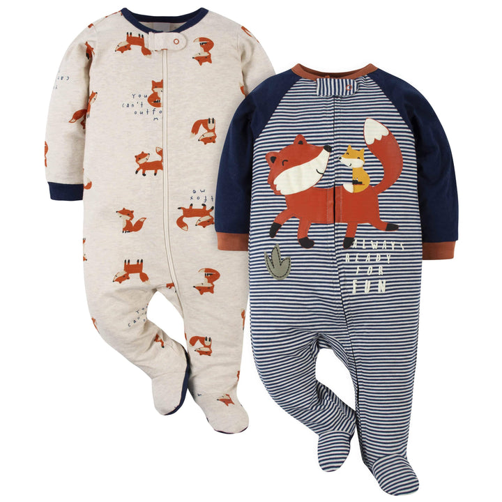 2-Pack Baby Boys Fox Sleep 'n Plays-Gerber Childrenswear