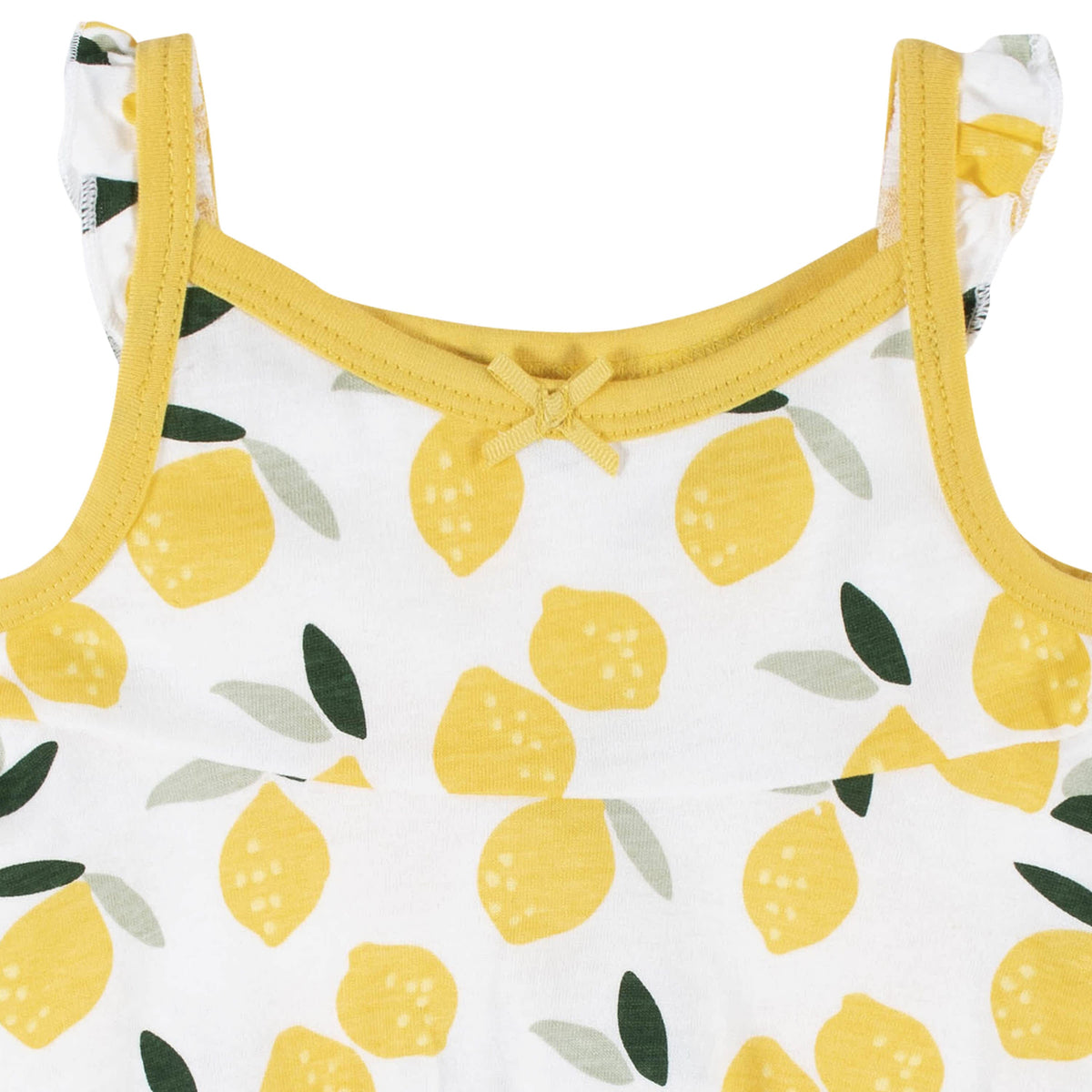3-Piece Baby & Toddler Girls Lemon Squeeze Dress, Diaper Cover & Sun Hat Set-Gerber Childrenswear
