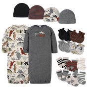 16-Piece Baby Boys Dino Gown, Mitten, Cap, & Sock Set-Gerber Childrenswear