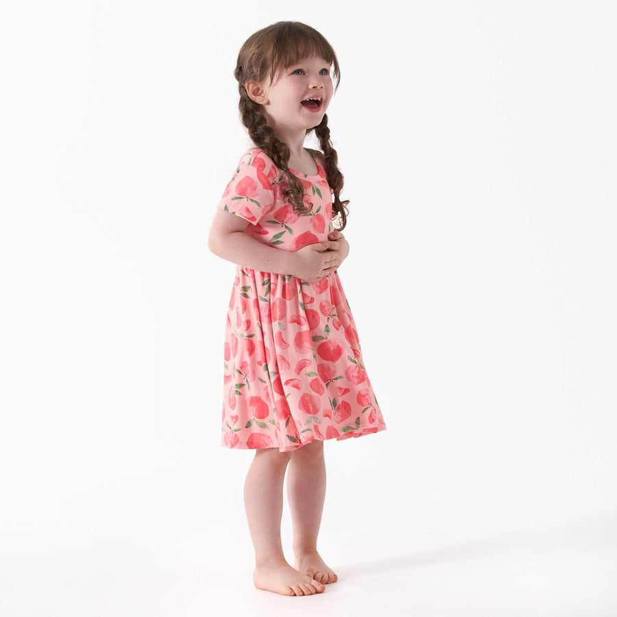 Infant & Toddler Girls Just Peachy Buttery-Soft Viscose Made from Eucalyptus Twirl Dress